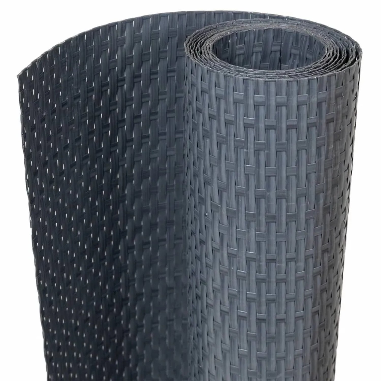 vidaXL Balkon-Sichtschutz Anthrazit 1000x100 cm Poly Rattan 156249