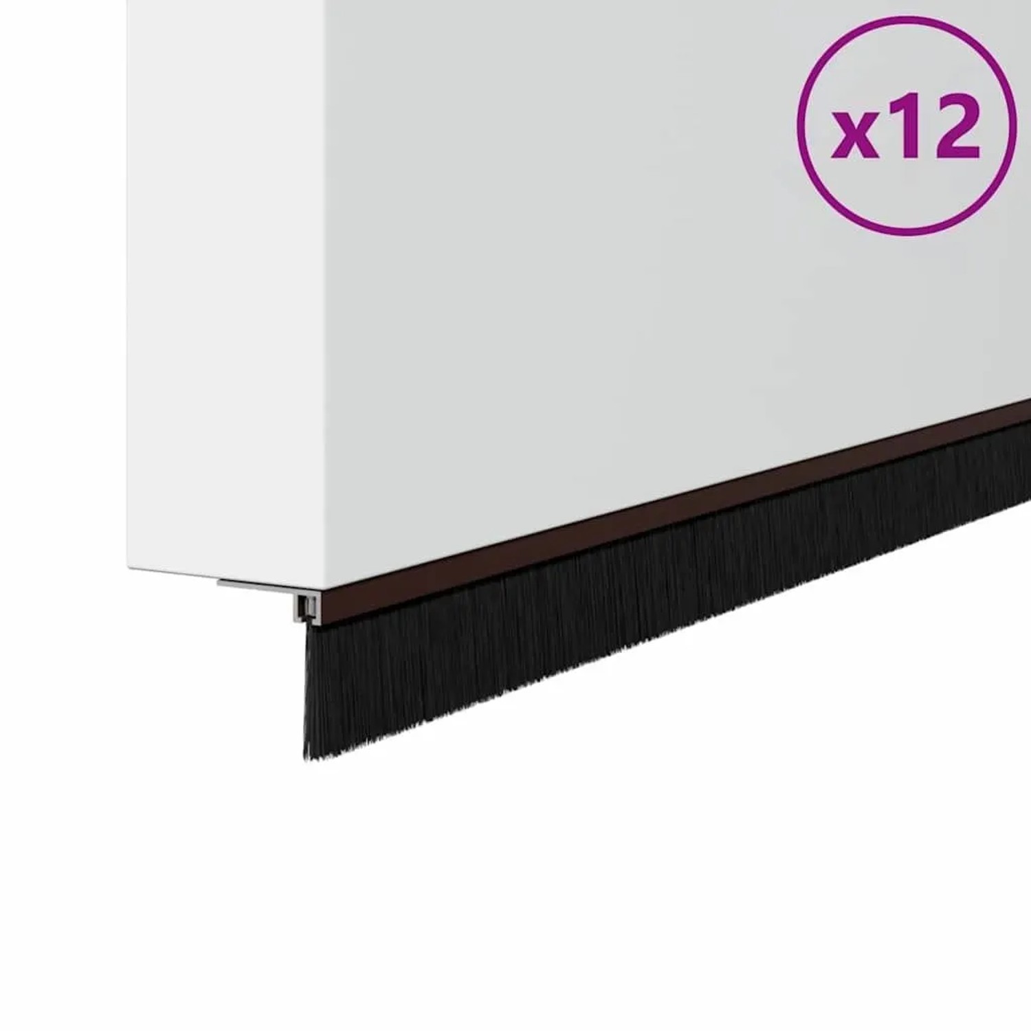 vidaXL Aufsteck Türbürstendichtungen 12 Stk Braun 100 cm 42019458
