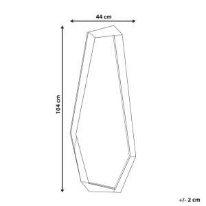 Beliani Wandspiegel CHANU Silber 3x44x104
