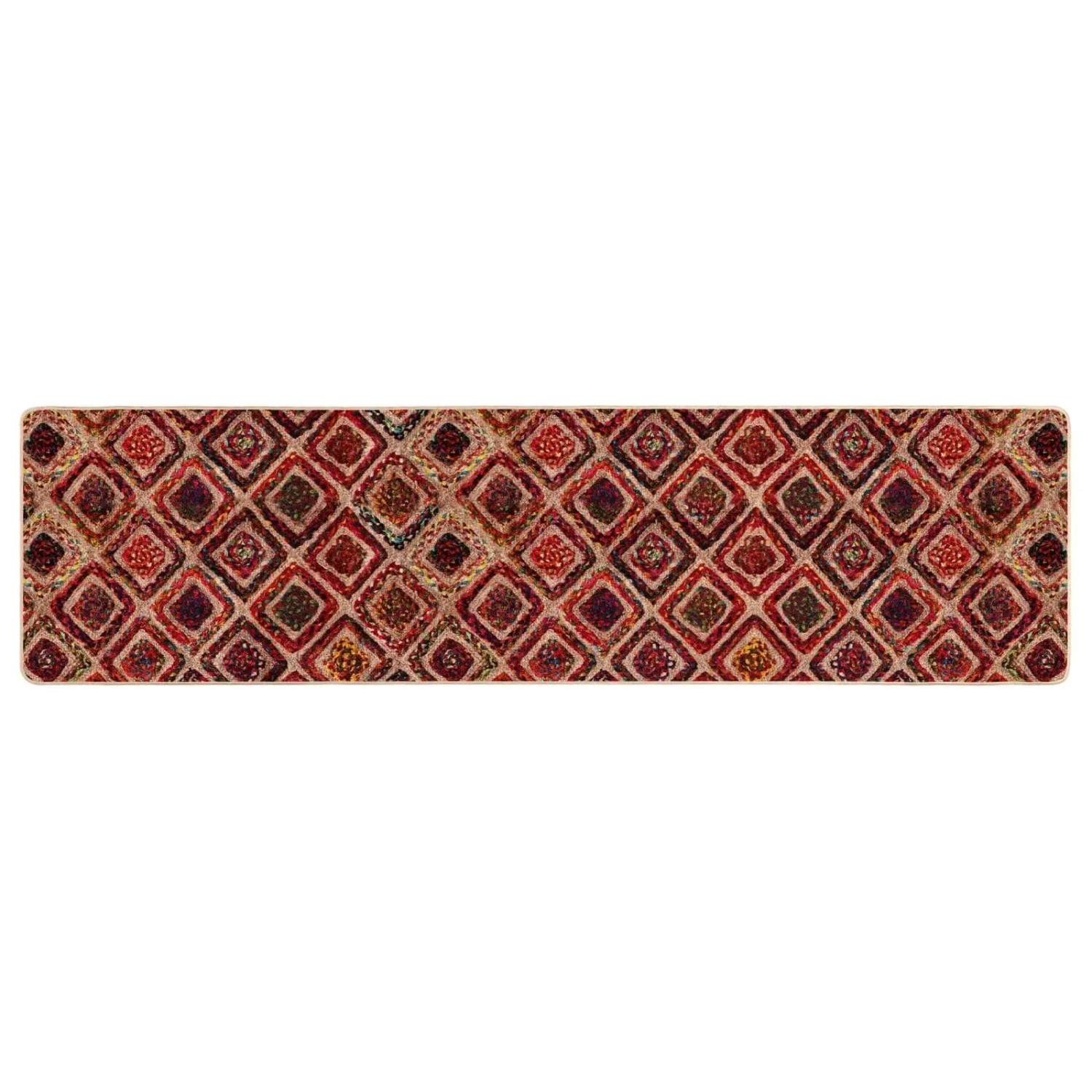 vidaXL Teppichläufer MARSA Mehrfarbig 100 x 300 cm Polyester und PVC 42023274