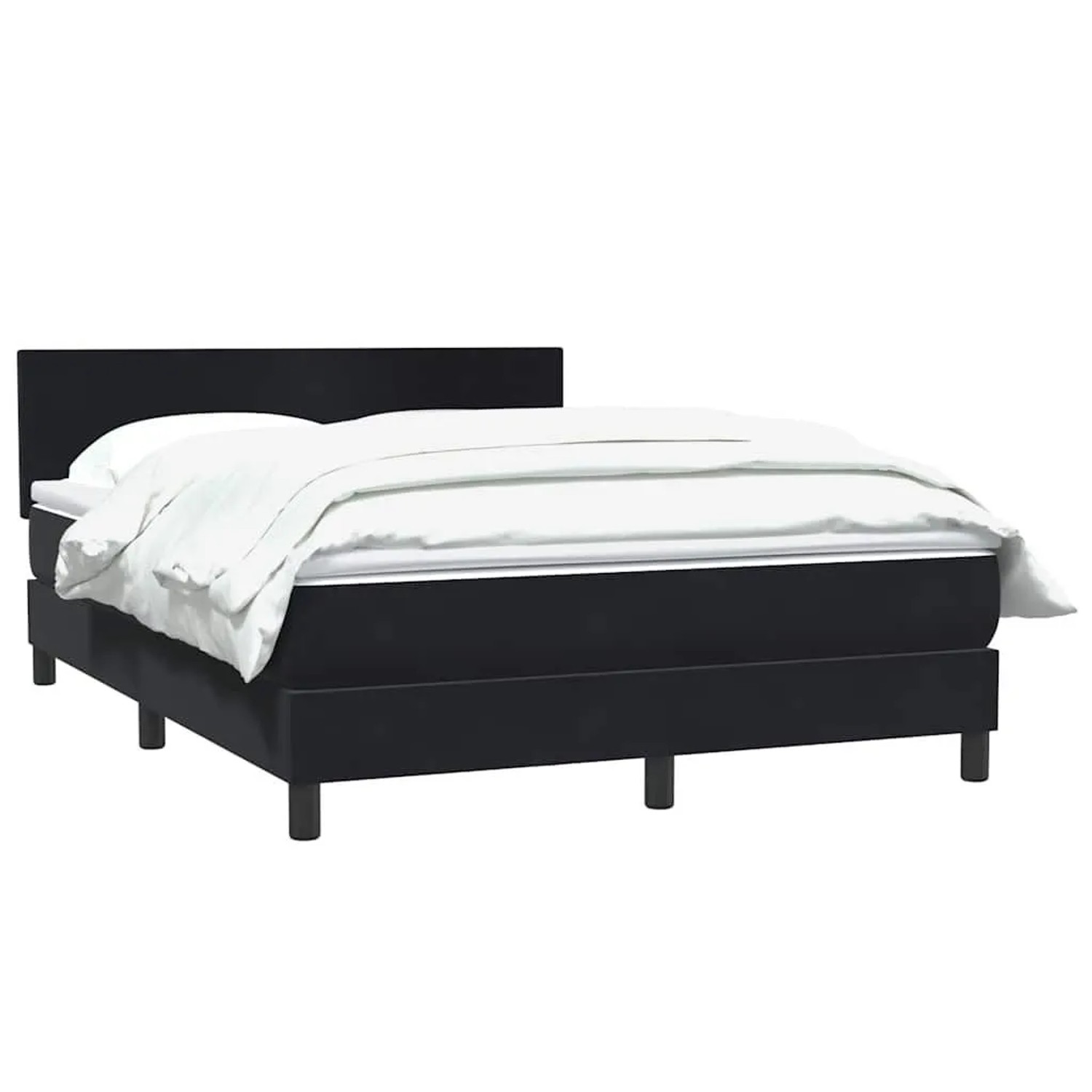 vidaXL Boxspringbett mit Matratze Schwarz 160x210 cm Samt 3316025 günstig online kaufen