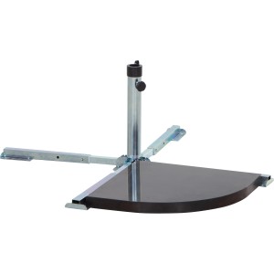Silberner, klappbarer Siena Garden Schirmständer für Betonplatten bis 50x50 cm.