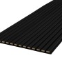 Schwarzes, mattes Akustikpaneel 56,1x240cm zur Wand- und Deckengestaltung.