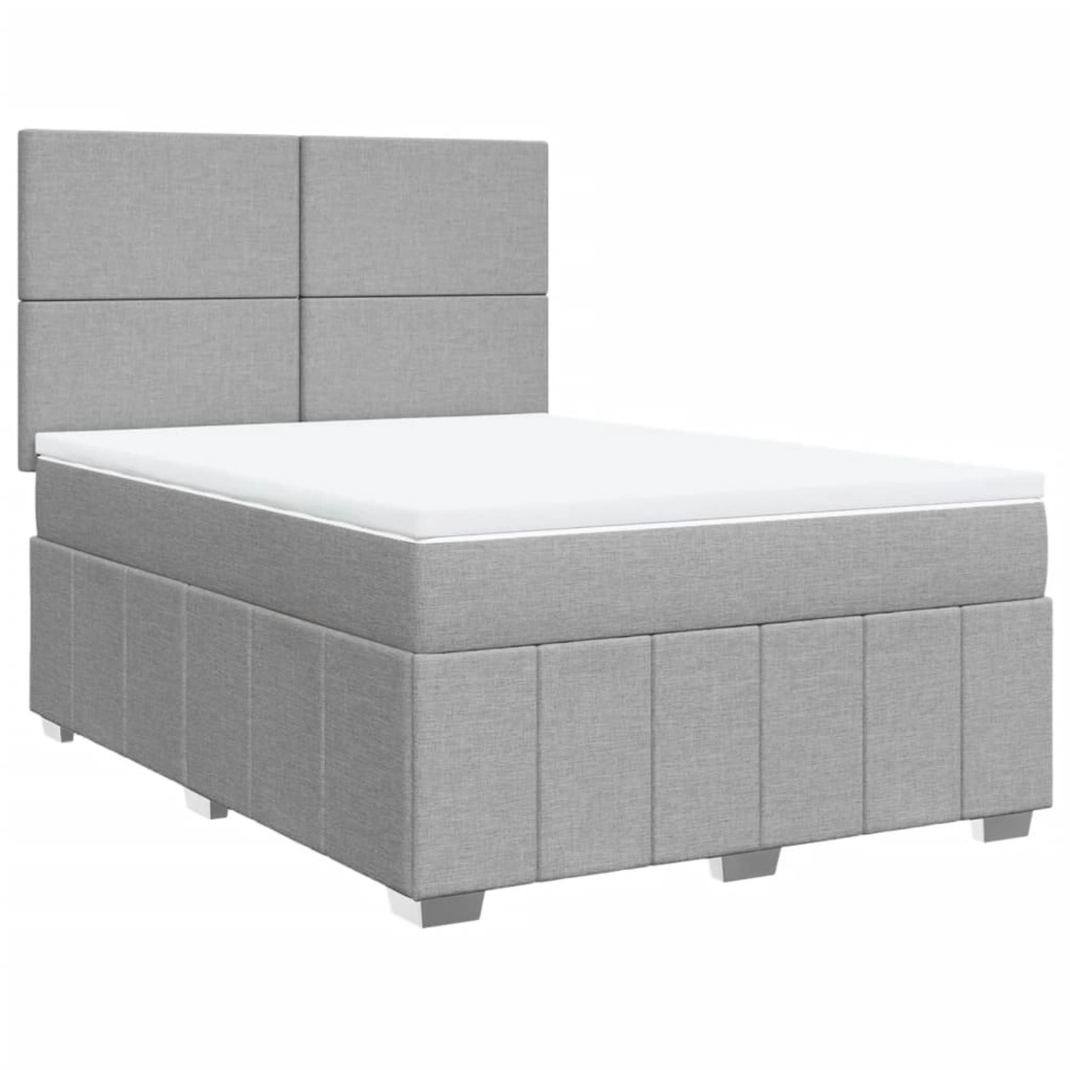 vidaXL Boxspringbett mit Matratze Hellgrau 140x190 cm Stoff 3291656 günstig online kaufen