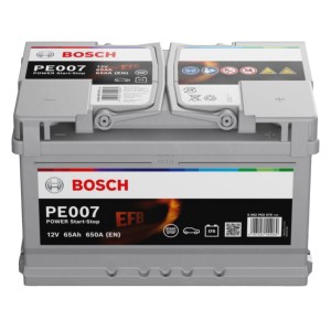Bosch PowerLine EFB Autobatterie, 65Ah/650A, für Fahrzeuge mit Start/Stopp-System.