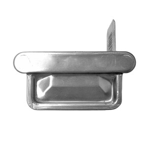 Rinnenendstück rechts für Kastenrinne RG 75 aus Aluminium.