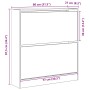 vidaXL Schuhschrank mit Tür Altholz 80 x 21 x 87,5 cm Holzwerkstoff 862214_11