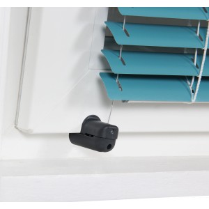 2er Set Spannschuhe in Anthrazit für Rollos und Jalousien zur einfachen Klemm-Montage.