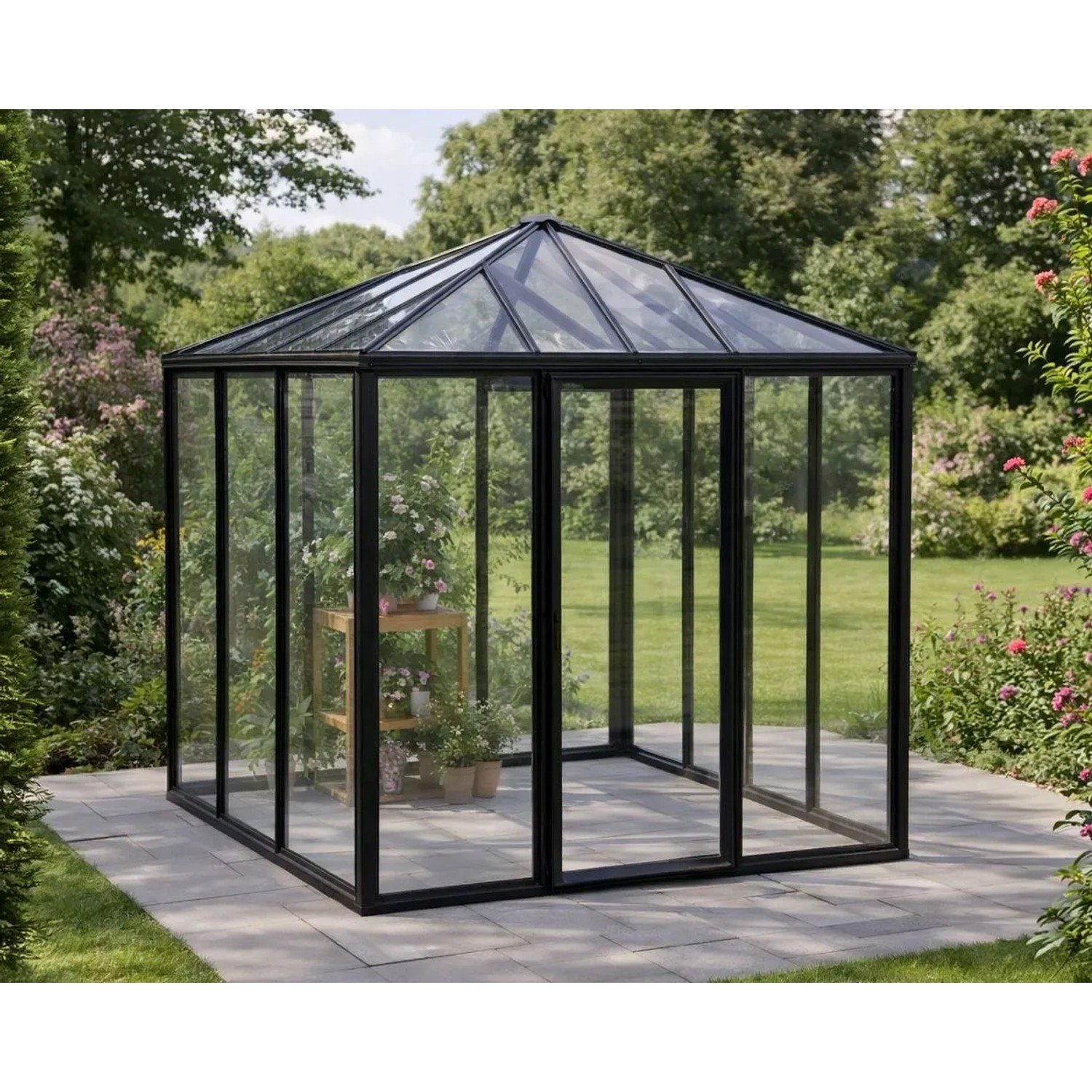 Bloomcabin Premium-Qualität Gewächshaus T-Modell Orangerie GHP1