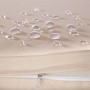 Beige Polsterauflage der Tectake Hängeliege Elaria mit Wassertropfen. Wasserabweisend, Reißverschluss für einfache Reinigung.