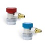 CCLIFE Klima Adapter Set R12/R134A mit Manometer, rot und blau, für Werkzeug-Sets.