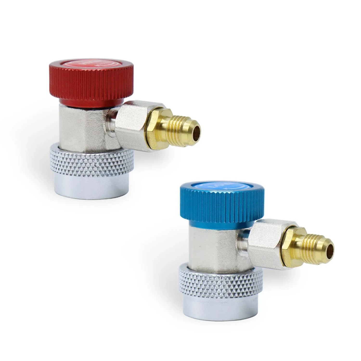 CCLIFE Klima Adapter Set R12/R134A mit Manometer, rot und blau, für Werkzeug-Sets.