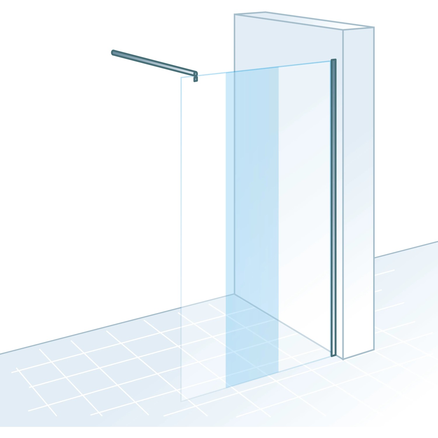 Schulte ExpressPlus Walk-In Dusche MasterClass M6, Chromoptik, 200x120cm, barrierefrei.