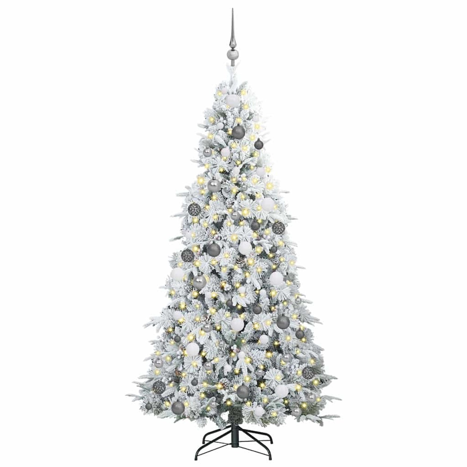 vidaXL Künstlicher Klappbarer Weihnachtsbaum Grün 210 cm PE und PVC 3397496