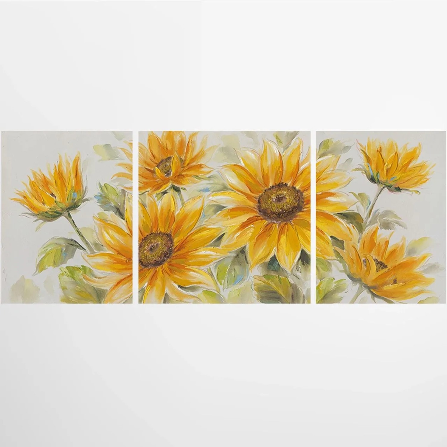 Art Universe Leinwandbild Zarte Sonnenblumen 80 x 200 cm