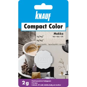 Knauf Compact Color Mokka 2g Farbpigment für Putz, zur individuellen Farbgestaltung von Innen- und Außenbereichen.