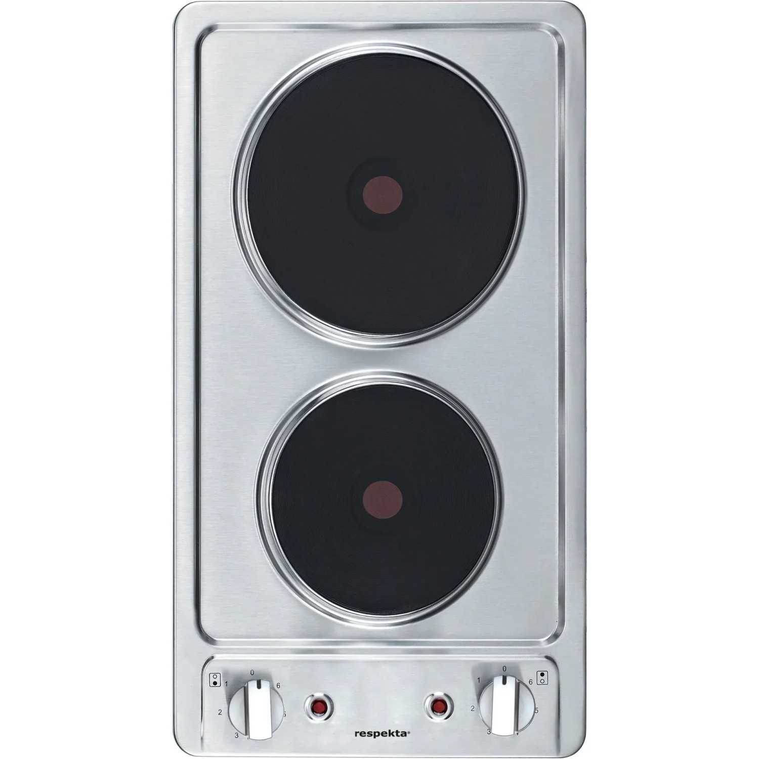 Respekta Duo Kochmulde Edelstahl für Miniküche KB150WGMI mit zwei Kochplatten.