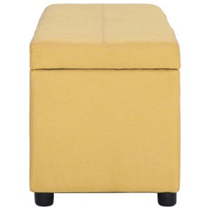 Gelbe vidaXL Bank mit Staufach, gepolstert mit Polyester, ideal als Möbel zur Aufbewahrung.