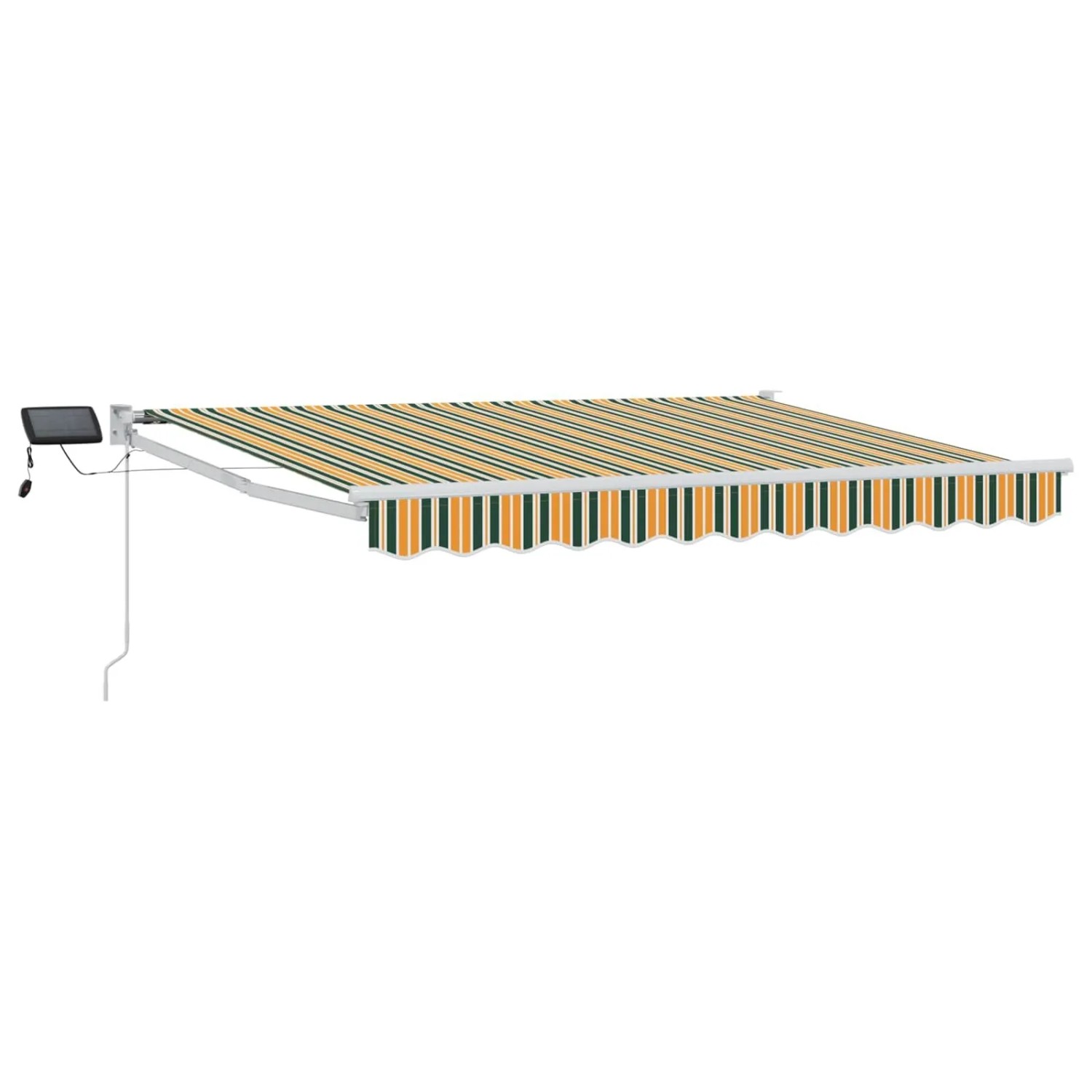 vidaXL Manuelle Gelenkarmmarkise mit LEDs Grün und Gelb 3 x 2,5 m 3419263