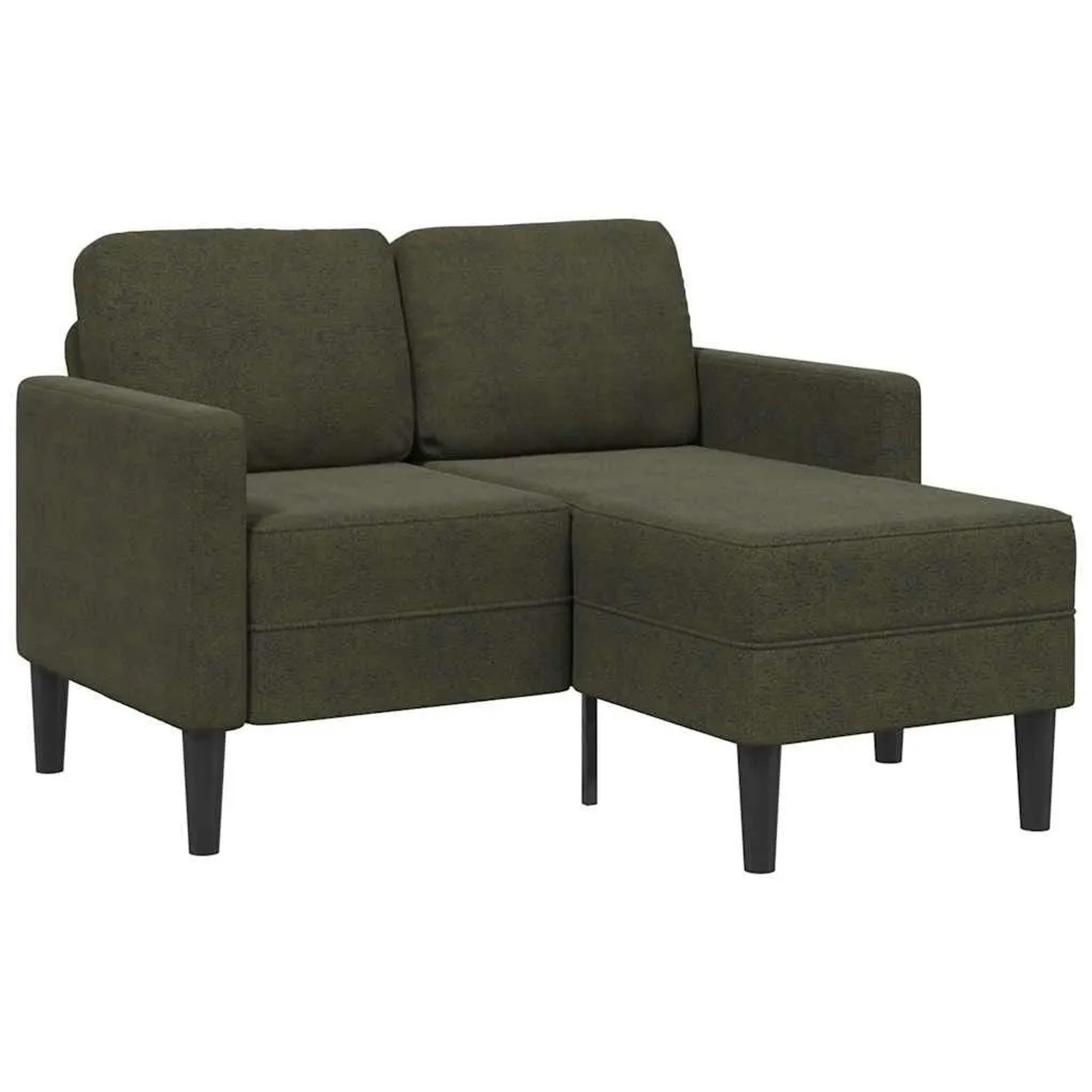 vidaXL 2er-Sofa mit Chaiselongue L-Form Armeegrün 125 cm Kunstleder 4107091
