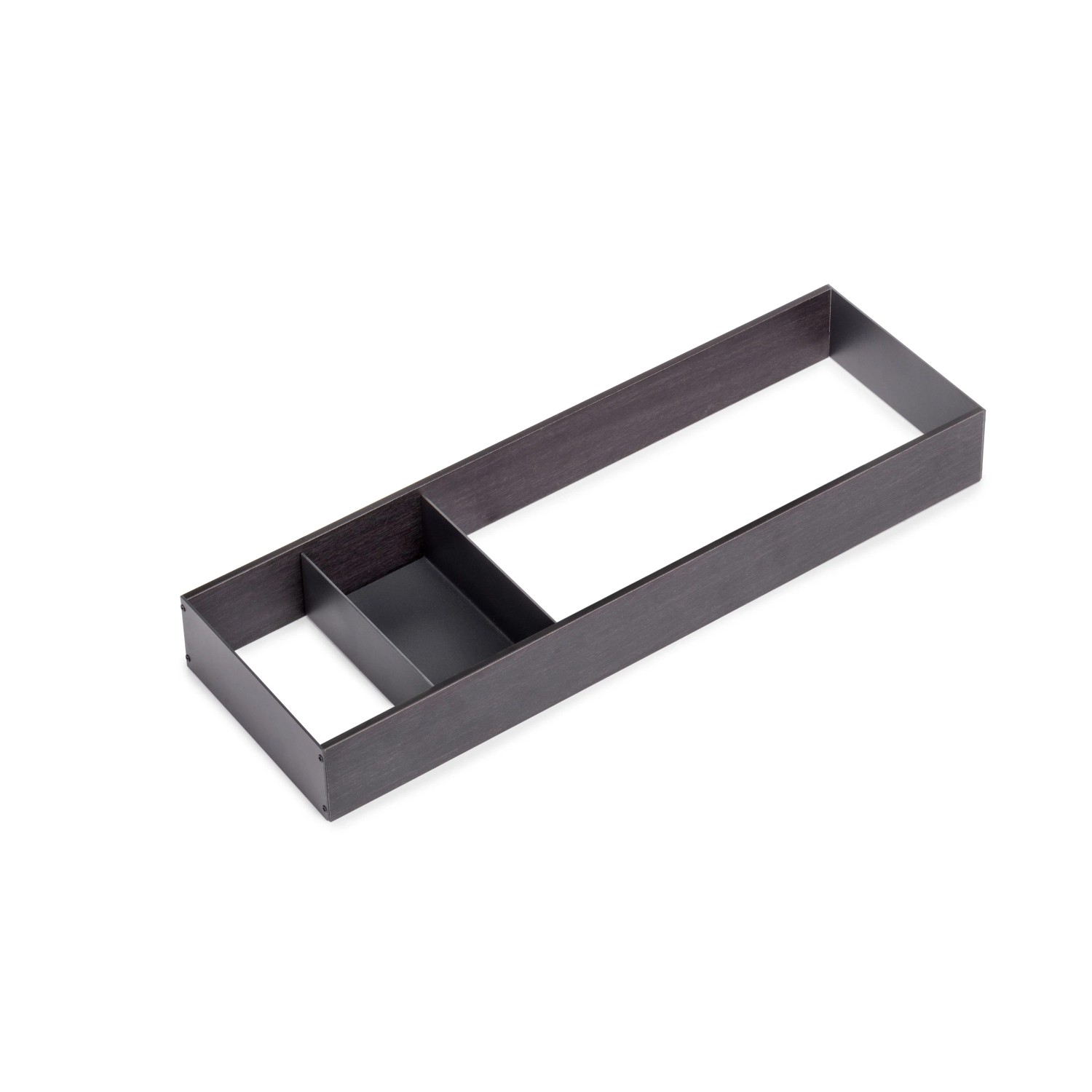 Emuca Schubladenorganisator Orderbox  150x470mm Stahl und Holz Anthrazitgrau