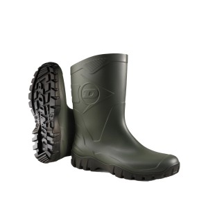 Scheibler Workwear Dunlop Dee Stiefel, Gr. 37, grün-schwarz, mit rutschfester Sohle.