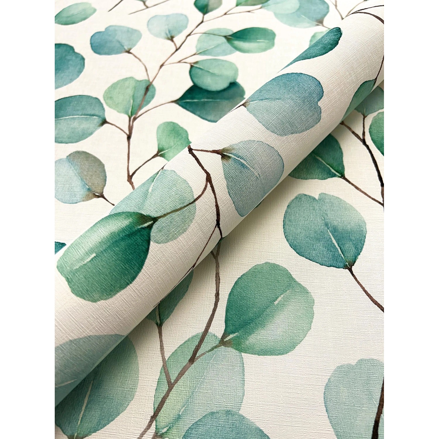 Newroom Vliestapete Leora Türkis Eukalyptus Floral FSC® günstig online kaufen