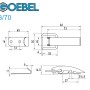 Technische Zeichnung: Goebel Spannverschluss 3/70 aus Aluminium mit Maßen für Montage und Funktion.