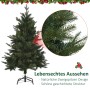 HOMCOM Weihnachtsbaum, 1,2 m, Kunsttanne mit 657 Zweigen und Metallfuß.