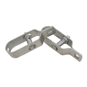 Zwei feuerverzinkte TRUTZHOLM Drahtspanner (100mm) für Zäune.