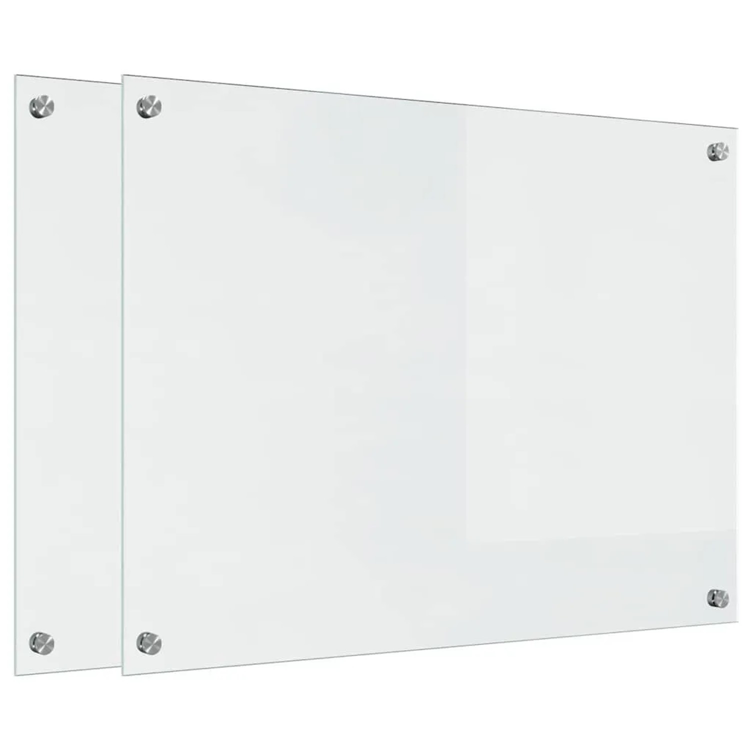 vidaXL Küchenrückwand 2 pcs Transparent 80 x 60 cm Gehärtetes Glas 3415535