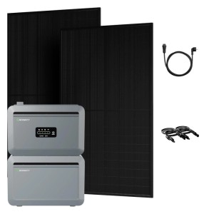 Growatt Balkonkraftwerk Set NEXA 2000 Speicher 4096 Wh mit 1000 W Bifazial Glas-Glas Full-Black
