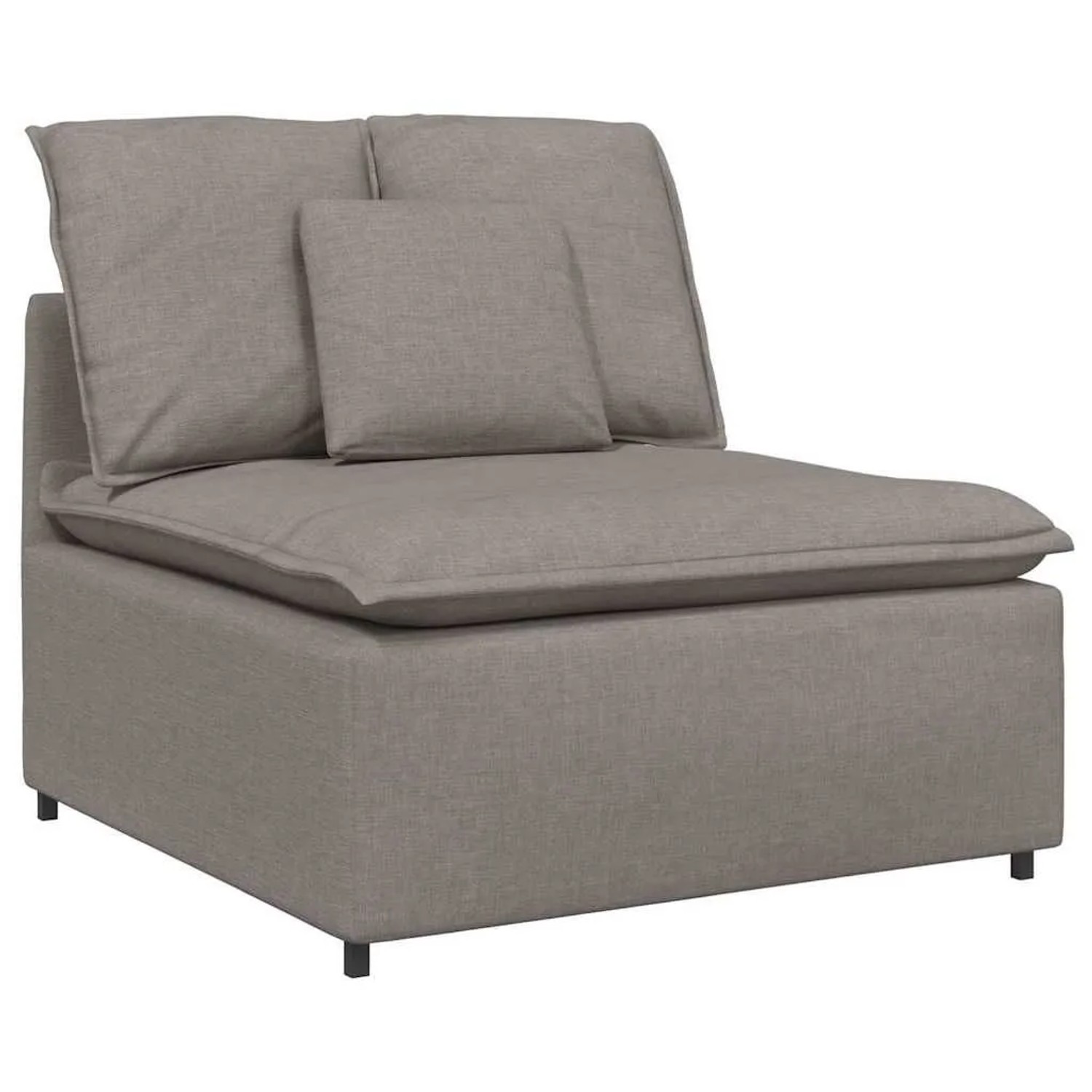 vidaXL Modulares Sofa Mittelmodul mit Kissen Taupe 100 cm 4104422