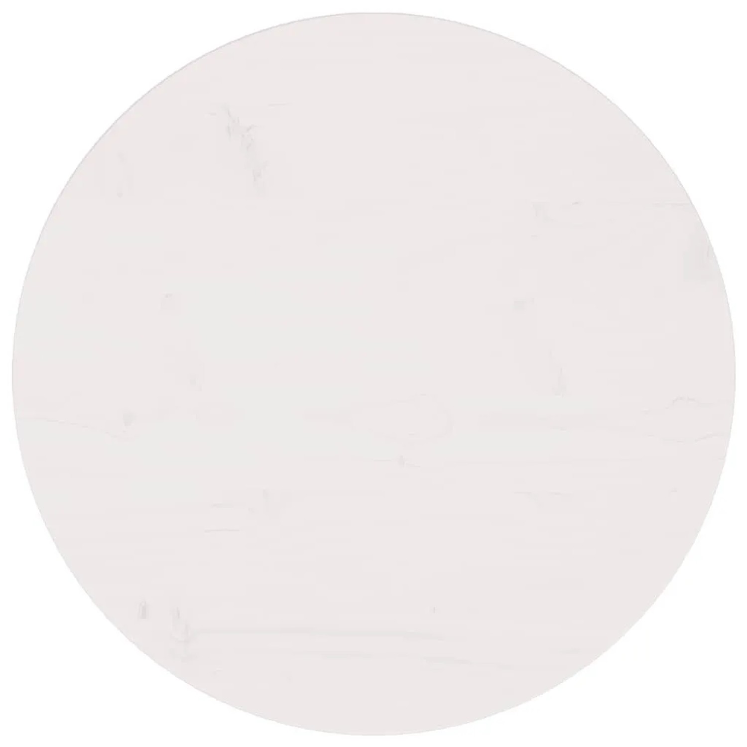 vidaXL Tischplatte Weiß Ø60x2,5 cm Massivholz Kiefer 813654