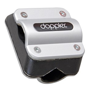 Doppler Balkonklammer Vario XL, silberfarbene Halterung für Sonnenschirme.