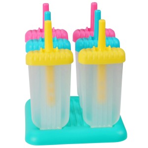 Mehrfarbiger Eis-Lolly-Maker aus PP, 6 Stück, für sommerlichen Eisgenuss.