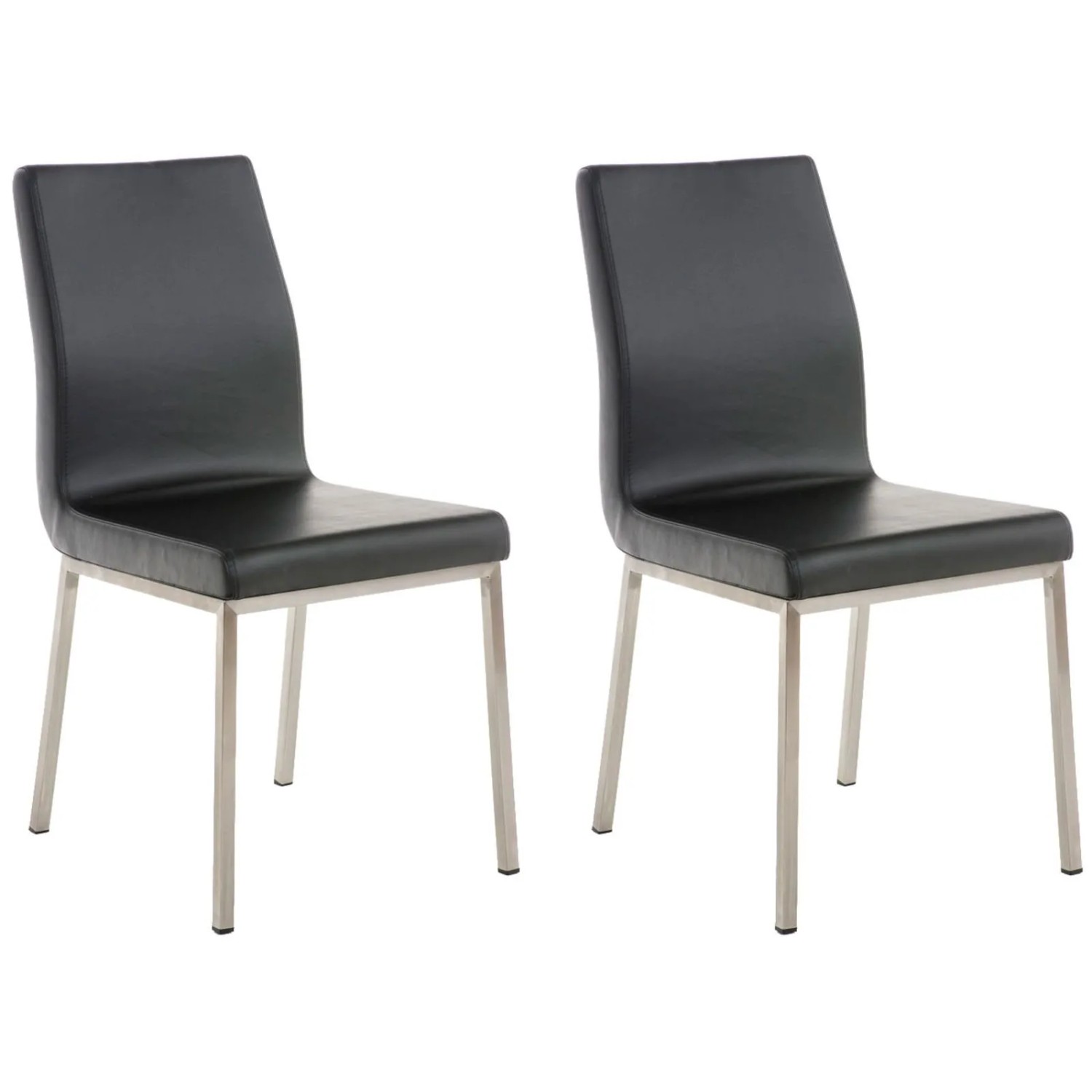 CLP 2er Set Esszimmerstühle Colmar Schwarz