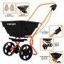 Monstershop 25L Streuwagen für Saatgut, Dünger und Salz mit Zubehör.