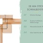 Detailaufnahme Steck-Schraubsystem (28mm) für Karibu Holz-Gartenhaus: einfache Montage, wasserabweisende Profilierung, hohe Stabilität.