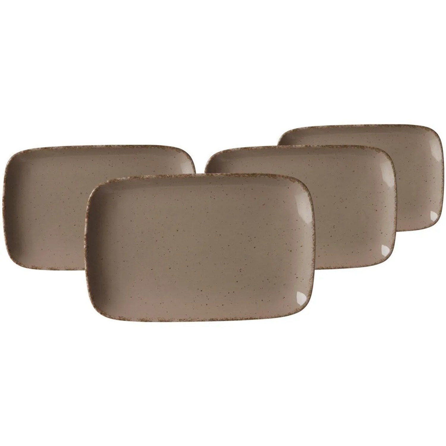 Ritzenhoff & Breker Casa Platte 24 x 15,5 cm 4er Set Nougat
