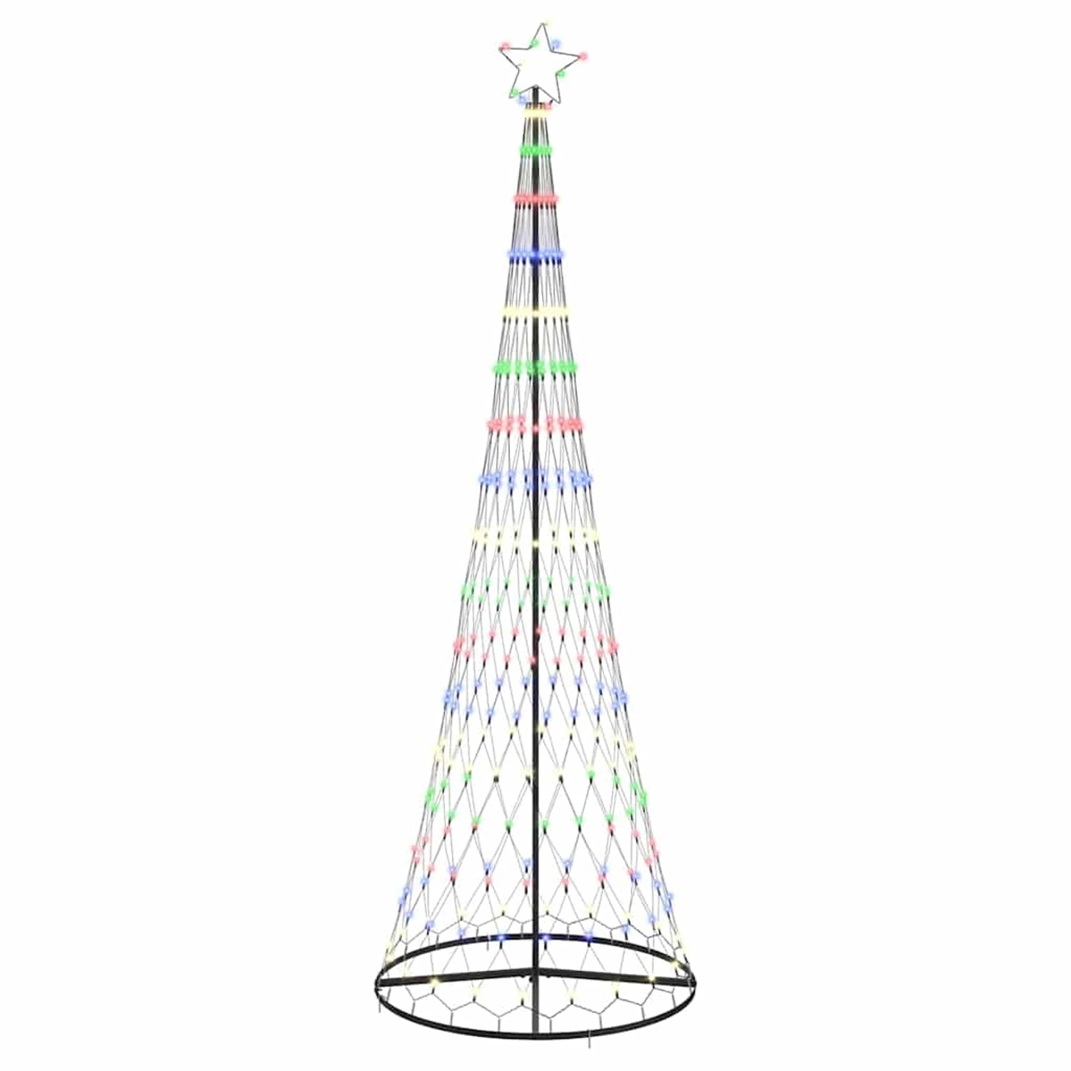 vidaXL LED Weihnachtsbaum Mehrfarbig 100,5 x 100,5 x 302,5 cm Metall 42018790