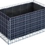 Eckiges Gabiona Gabionen-Hochbeet, 50x130x80 cm, Maschenweite 5x10 cm, Drahtkorb mit Vlies.