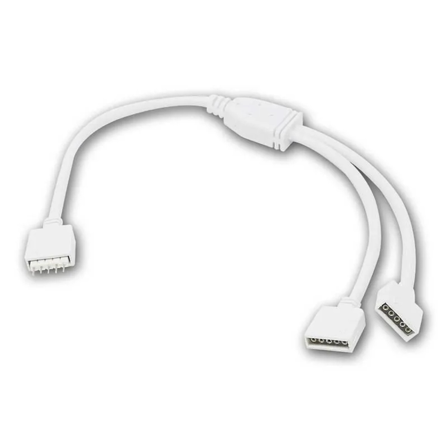 world-trading-net RGBW Verteiler 2-fach 5-Pin Weiß