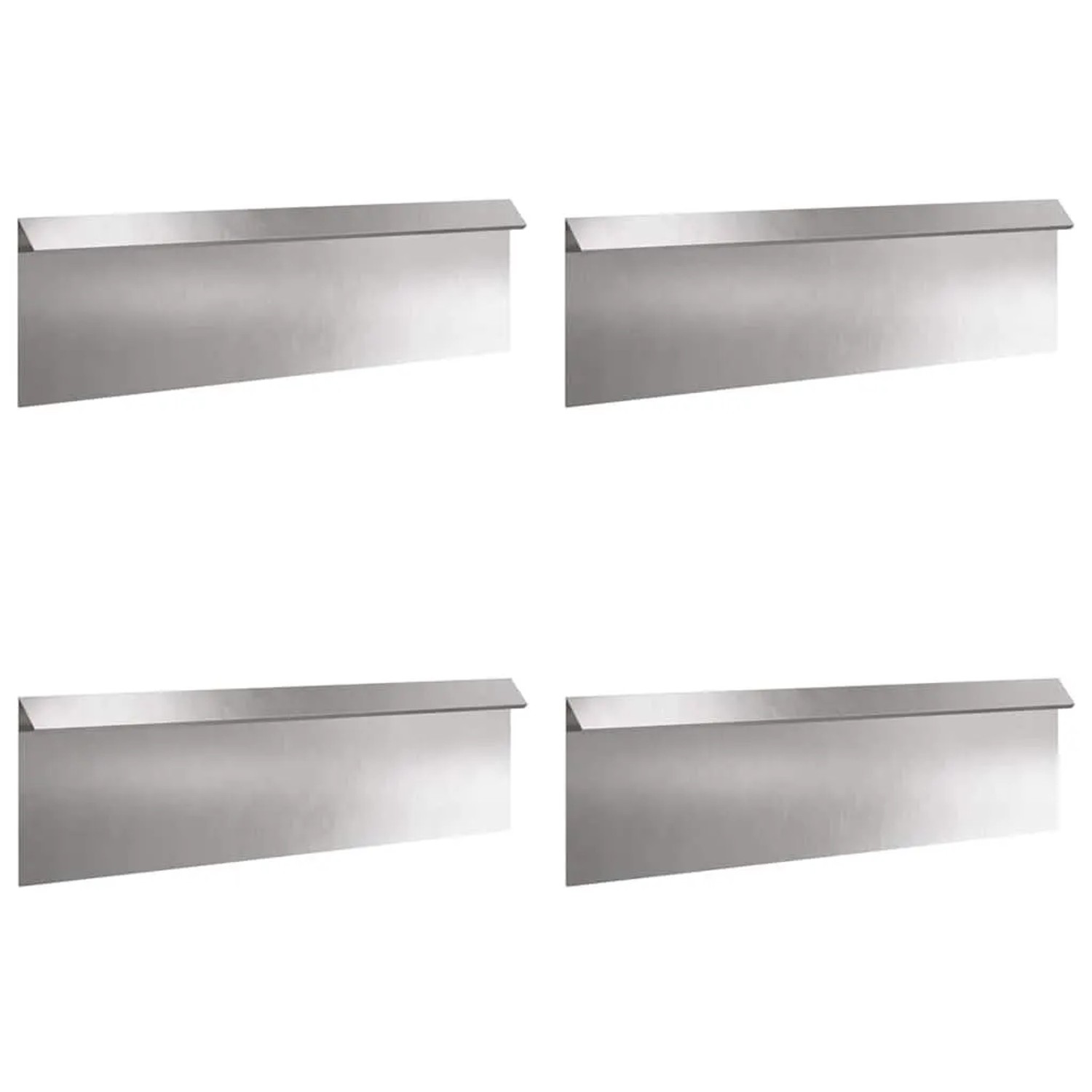 vidaXL Schneckenzaun 4 Stk Silber 100 x 3,5 x 25 cm Edelstahl 874859