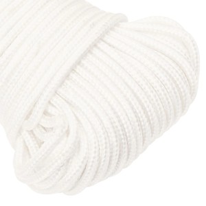 vidaXL Bootsseil Weiß 5 mm 50 m Polypropylen 152545