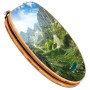 Banjado WC-Sitz aus Bambus mit Bergsee-Motiv. Toilettendeckel mit Alpen-Landschaft.