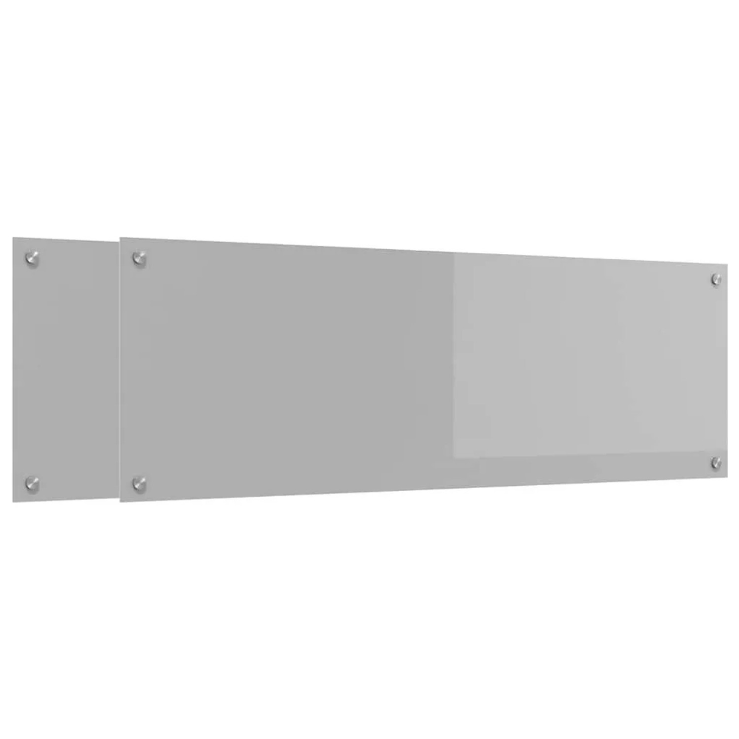 vidaXL Küchenrückwand 2 Stk Hellgrau 120 x 40 cm Gehärtetes Glas 3415503
