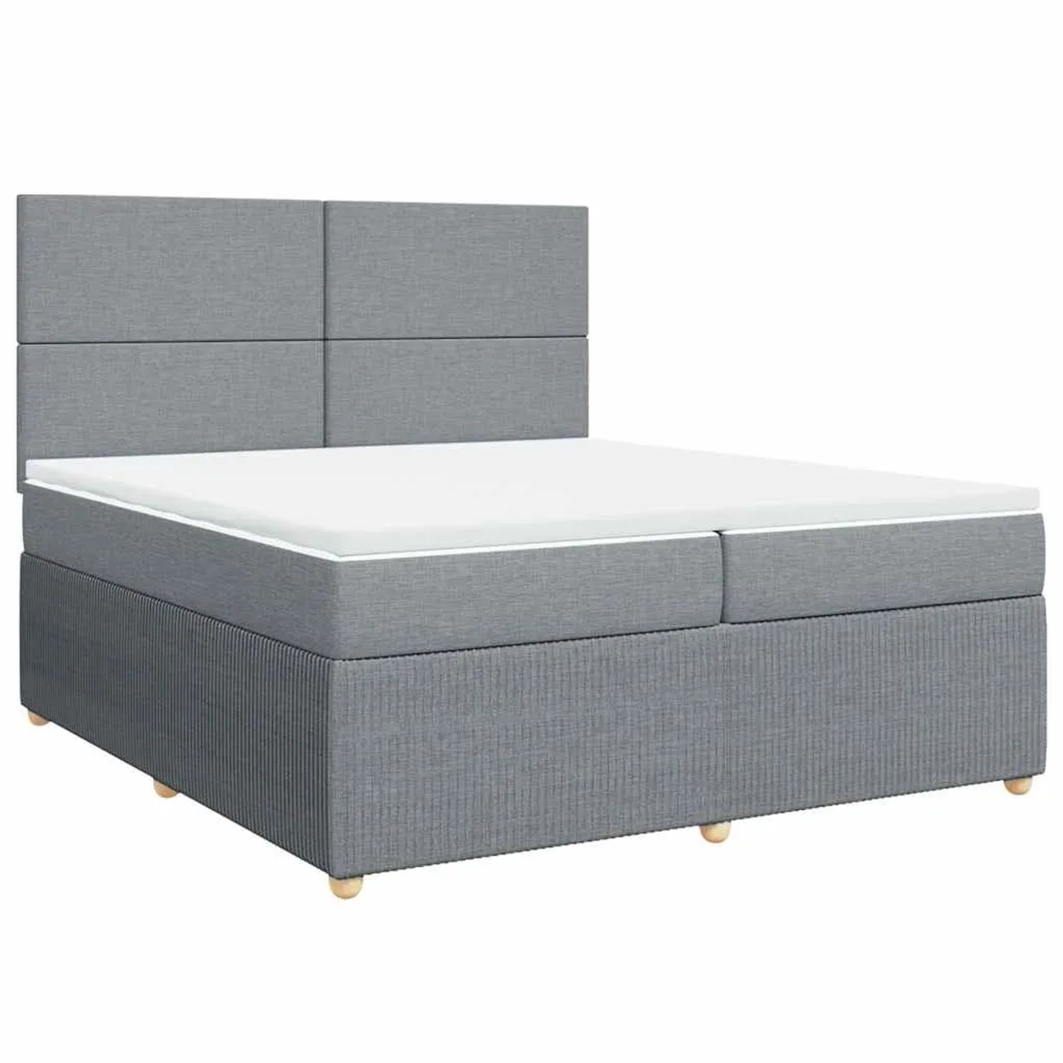 vidaXL Boxspringbett mit Matratze Hellgrau 200x200 cm Stoff 3292156 günstig online kaufen