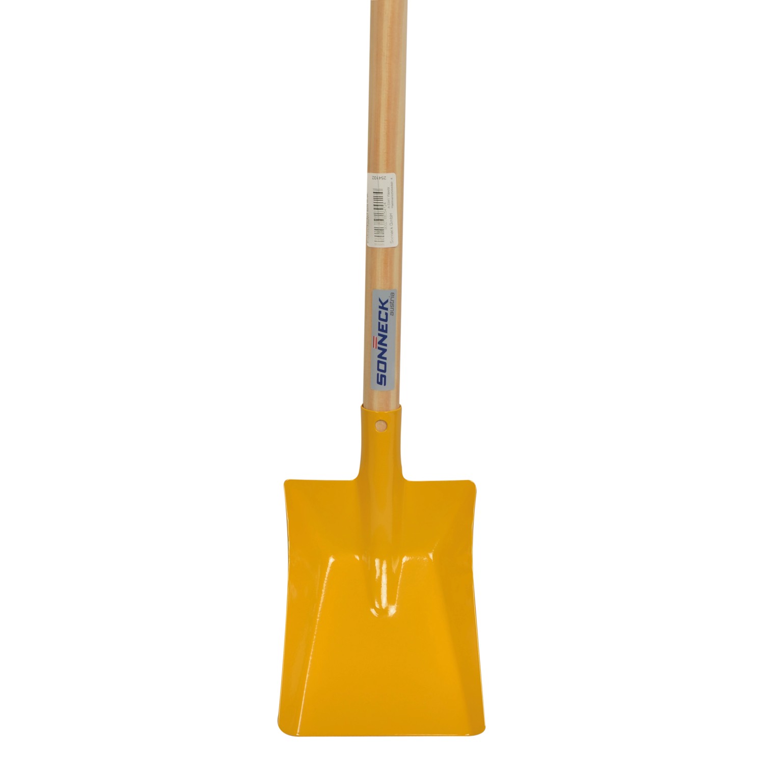 Sonneck Kinderschaufel Mini, gelbe Schaufel mit Holzstiel für Kinder.