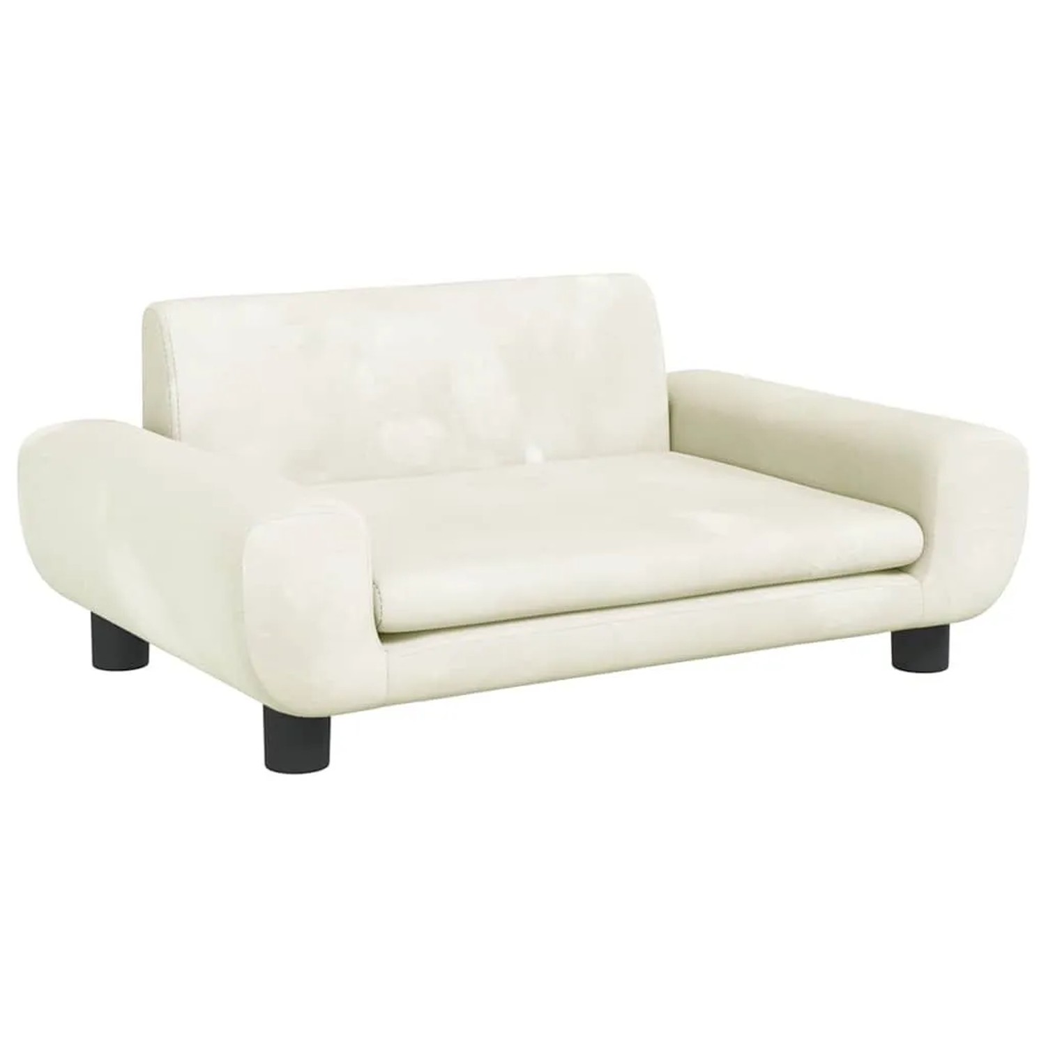 vidaXL Hundebett Creme 70x45x33 cm Samt 171994